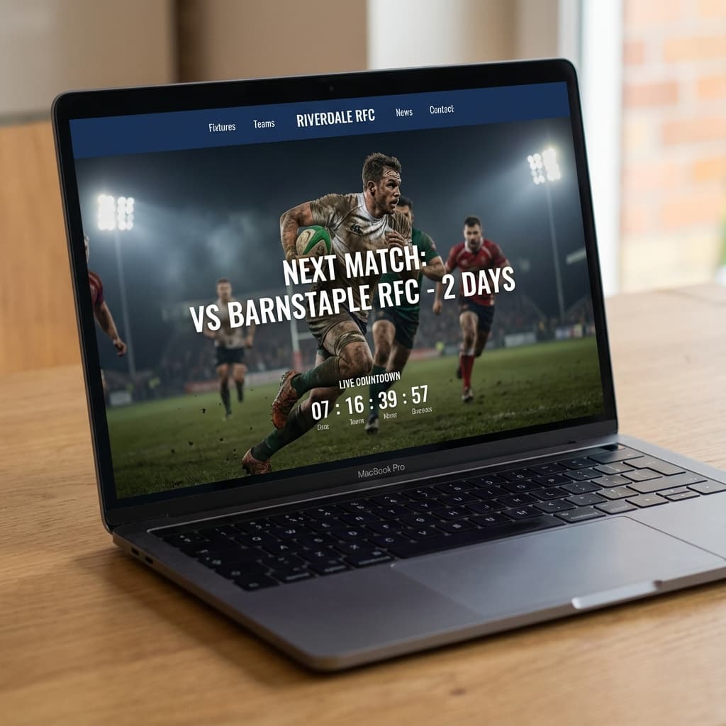 Club Website interface